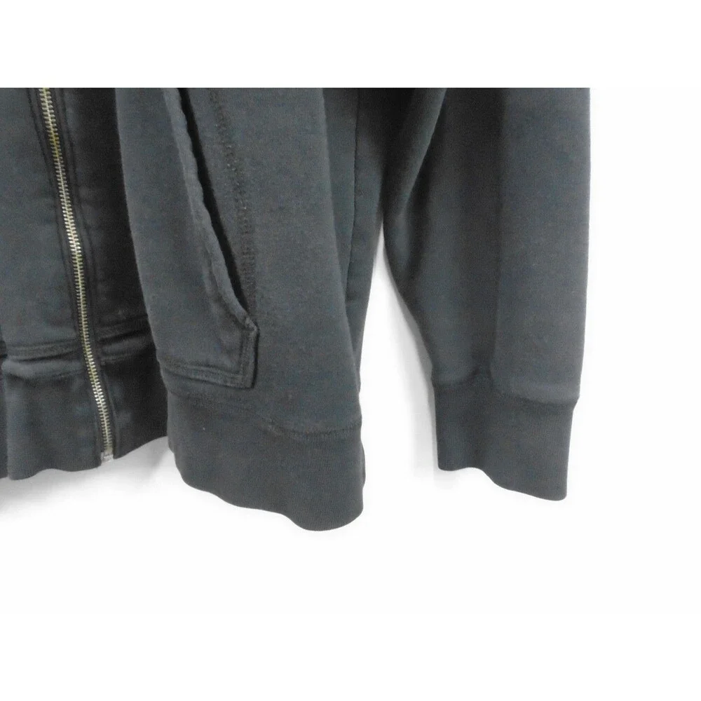 Vintage Air Jordan Men's Large Black Heavyweight Full Zip Fleece Hoodie 2000s